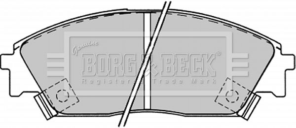 BORG & BECK stabdžių trinkelių rinkinys, diskinis stabdys BBP1232
